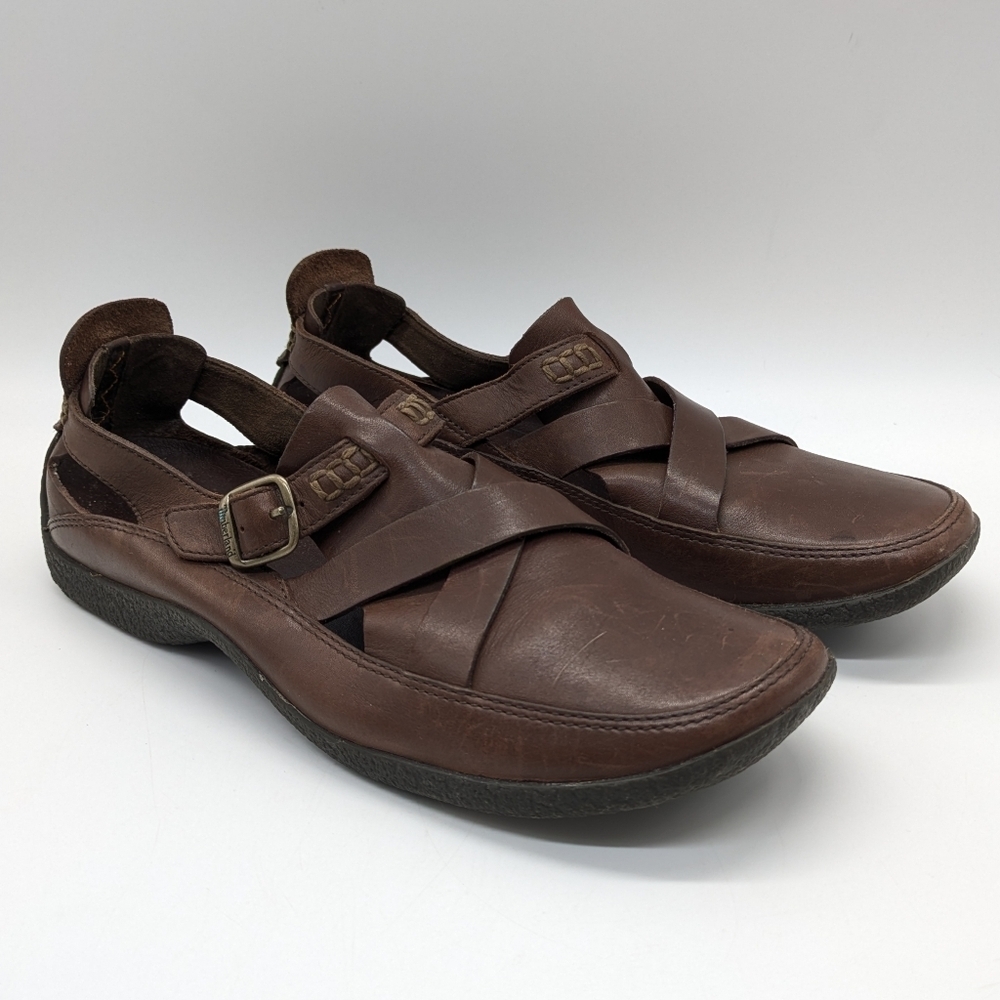 Timberland Smart Comfort System Brown Leather Mary Jane Flats 9.5